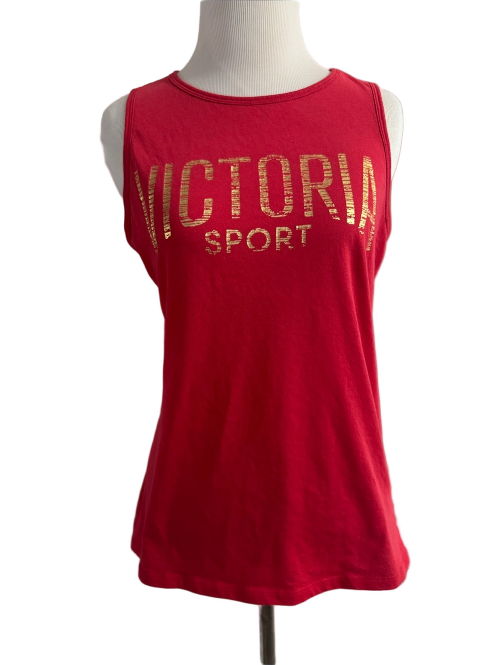 Victoria Sport Red Sleeveless Logo Tank